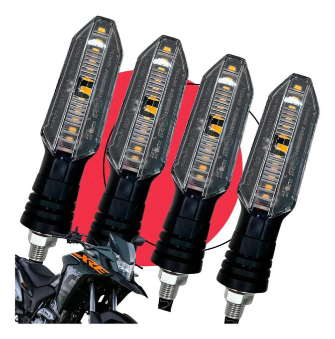 Kit 4 Piscas Twister Titan completo para motos Honda, ideal para quem busca iluminação forte e durabilidade.